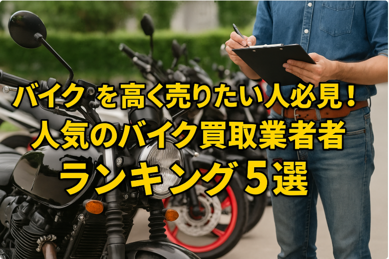 バイクを高く売りたい人必見！人気のバイク買取業者ランキング5選